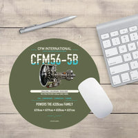 Thumbnail for CFM56-5B design on green army round mouse pad