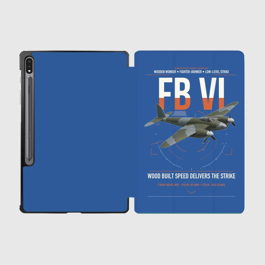 de Havilland Mosquito FB VI design on blue samsung tablet tablet case