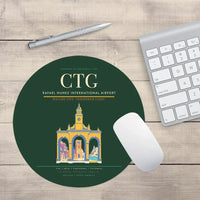 Thumbnail for Rafael Nunez International Airport CTG Mouse-Pad Round - Dark Green