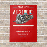 Thumbnail for AE 2100D3 vertical canvas print - no frame - red background