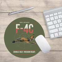 Thumbnail for F-4C Phantom II design on green army round mouse pad