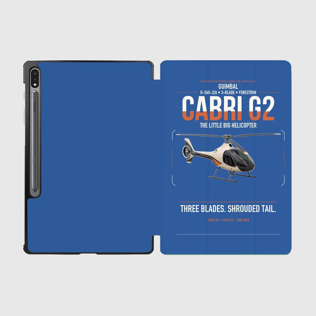 Guimbal Cabri G2 design on blue samsung tablet tablet case