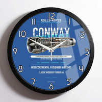 Thumbnail for CONWAY design on blue framed wall clock