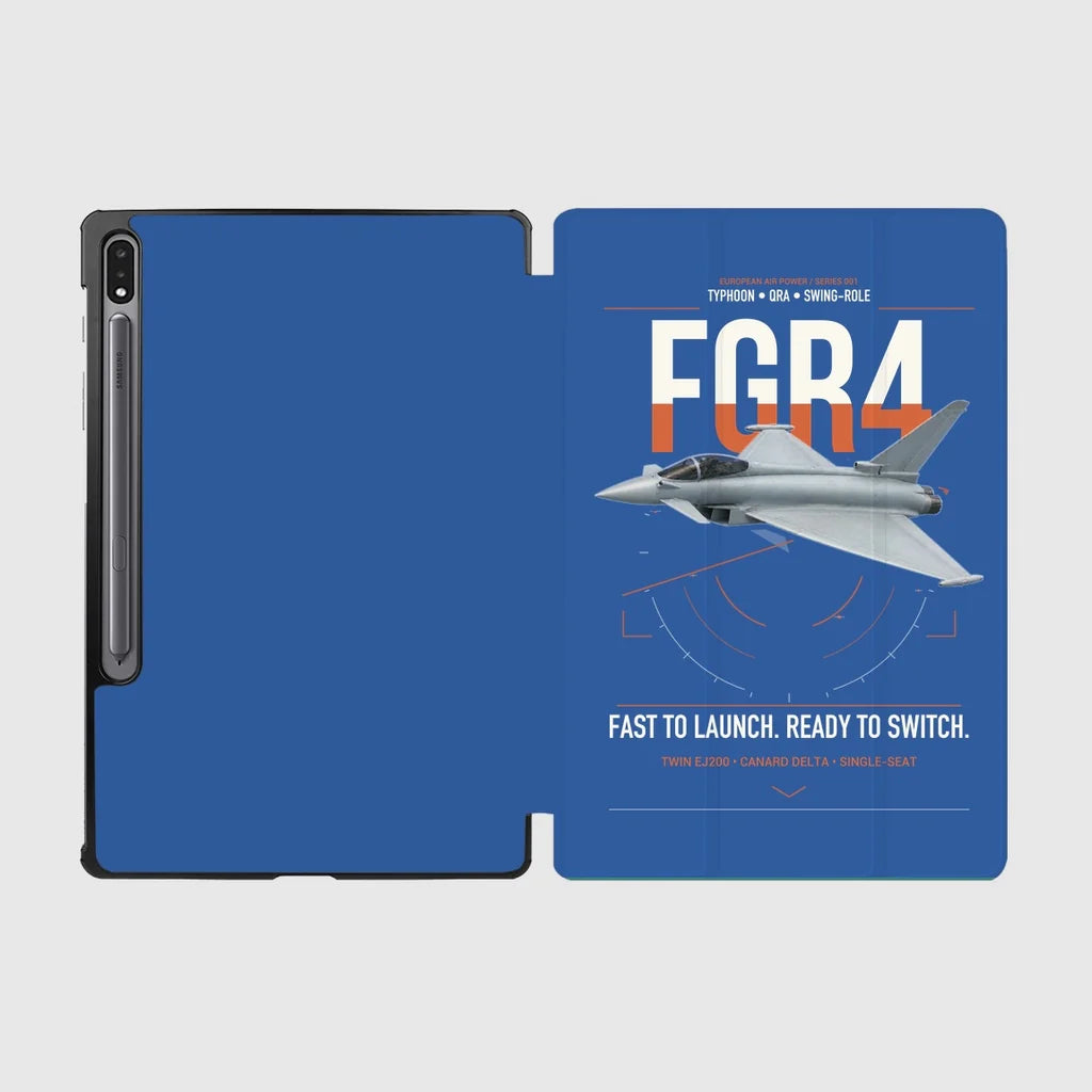Eurofighter Typhoon FGR4 design on blue samsung tablet tablet case