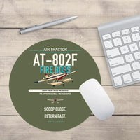 Thumbnail for Air Tractor AT-802F Fire Boss design on green army round mouse pad