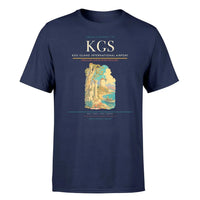 Thumbnail for Kos Island International Airport (KGS) T-Shirt single-side front print in Navy Blue | kos-island-international-airport-kgs-double-side-t-shirt