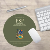 Thumbnail for Palm Springs International Airport (PSP) design on green army round mouse pad