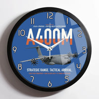 Thumbnail for Airbus A400M Atlas design on blue framed wall clock
