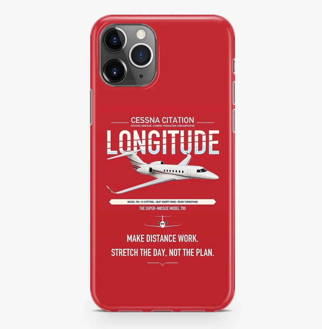 Cessna Citation Longitude design on red magsafe iphone case, for iPhone Pro Max