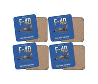 Thumbnail for F-4D Phantom II design on blue 4 pieces set coaster