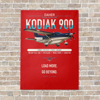 Thumbnail for Daher Kodiak 900 vertical canvas print - no frame - red background