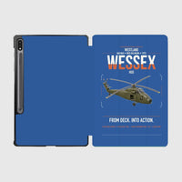 Thumbnail for Westland Wessex HU5 design on blue samsung tablet tablet case