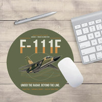 Thumbnail for F-111F Aardvark design on green army round mouse pad
