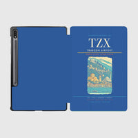 Thumbnail for Trabzon Airport (TZX) design on blue samsung tablet tablet case