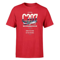 Thumbnail for Cessna T207A Stationair 8 design on red t-shirt, single-side print