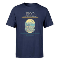 Thumbnail for Elko Regional Airport (EKO) T-Shirt single-side front print in Navy Blue | elko-regional-airport-eko-double-side-t-shirt