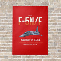 Thumbnail for F-5N F Adversary vertical canvas print - no frame - red background