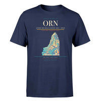 Thumbnail for Ahmed Ben Bella Airport (ORN) T-Shirt single-side front print in Navy Blue | ahmed-ben-bella-airport-orn-double-side-t-shirt