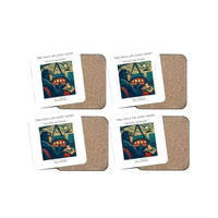 Thumbnail for The Solo Atlantic Night - Designed Coasters design on white 4-pieces-set