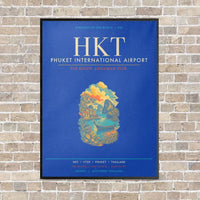 Thumbnail for Phuket International Airport HKT - Canvas Framed - Blue