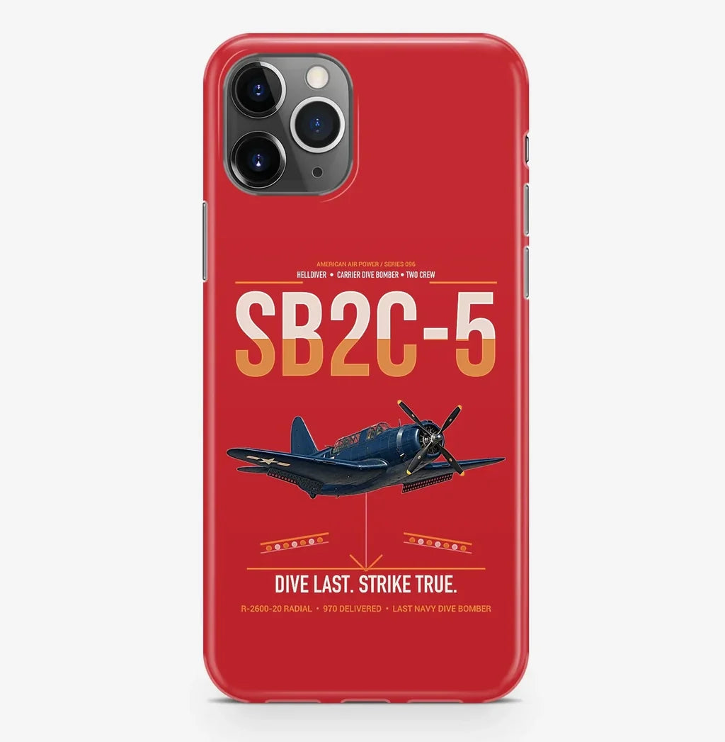 SB2C-5 Helldiver design on red magsafe iphone case, for iPhone Pro Max