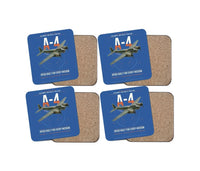 Thumbnail for Junkers Ju 88A-4 design on blue 4 pieces set coaster