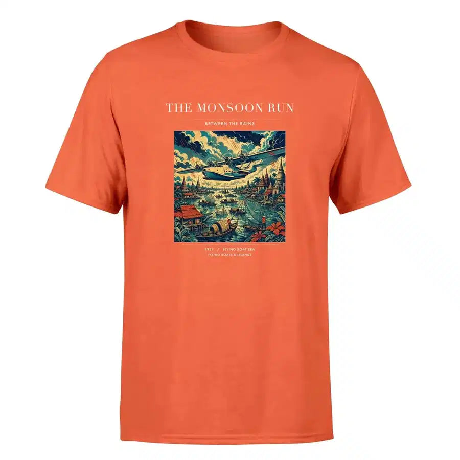 VINTAGE G4061 - The Monsoon Run - Premium T-Shirt design on orange premium t shirt