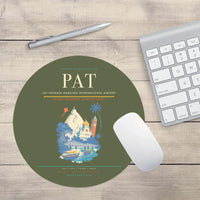 Thumbnail for Jay Prakash Narayan International Airport (PAT) design on green army round mouse pad