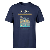 Thumbnail for Cadjehoun Airport (COO) T-Shirt single-side front print in Navy Blue | cadjehoun-airport-coo-double-side-t-shirt
