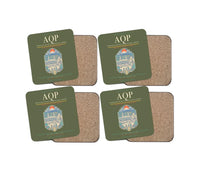 Thumbnail for Rodriguez Ballon International Airport AQP Coaster 4-Pieces-Set - Green Army
