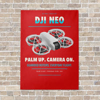 Thumbnail for DJI Neo vertical canvas print - no frame - red background