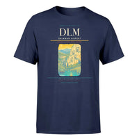 Thumbnail for Dalaman Airport (DLM) T-Shirt single-side front print in Navy Blue | dalaman-airport-dlm-double-side-t-shirt