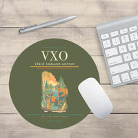Thumbnail for Växjö Småland Airport (VXO) design on green army round mouse pad