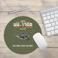 Thumbnail for Leonardo HH-139B design on green army round mouse pad