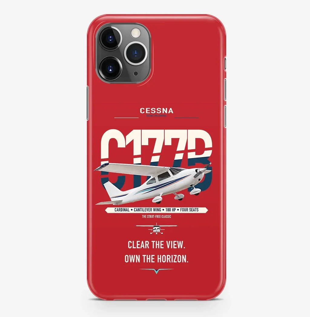Cessna 177B Cardinal design on red magsafe iphone case, for iPhone Pro Max