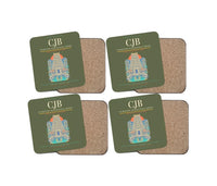 Thumbnail for Coimbatore International Airport CJB Coaster 4-Pieces-Set - Green Army