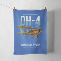 Thumbnail for Airco DH-4 Liberty Plane design on blue towel
