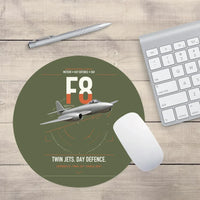 Thumbnail for Gloster Meteor F8 design on green army round mouse pad