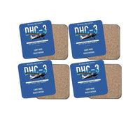 Thumbnail for DHC-3 Otter design on blue 4 pieces set coaster