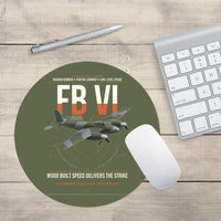 Thumbnail for de Havilland Mosquito FB VI design on green army round mouse pad