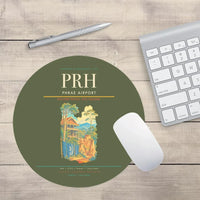 Thumbnail for Phrae Airport (PRH) design on green army round mouse pad