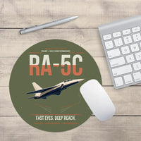Thumbnail for RA-5C Vigilante design on green army round mouse pad