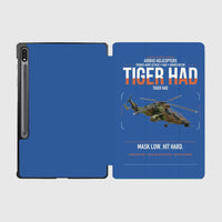 Thumbnail for Airbus Helicopters Tiger HAD design on blue samsung tablet tablet case