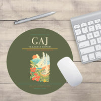 Thumbnail for Yamagata Airport (GAJ) design on green army round mouse pad