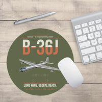 Thumbnail for B-36J Peacemaker design on green army round mouse pad