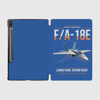 Thumbnail for F-A-18E Super Hornet design on blue samsung tablet tablet case