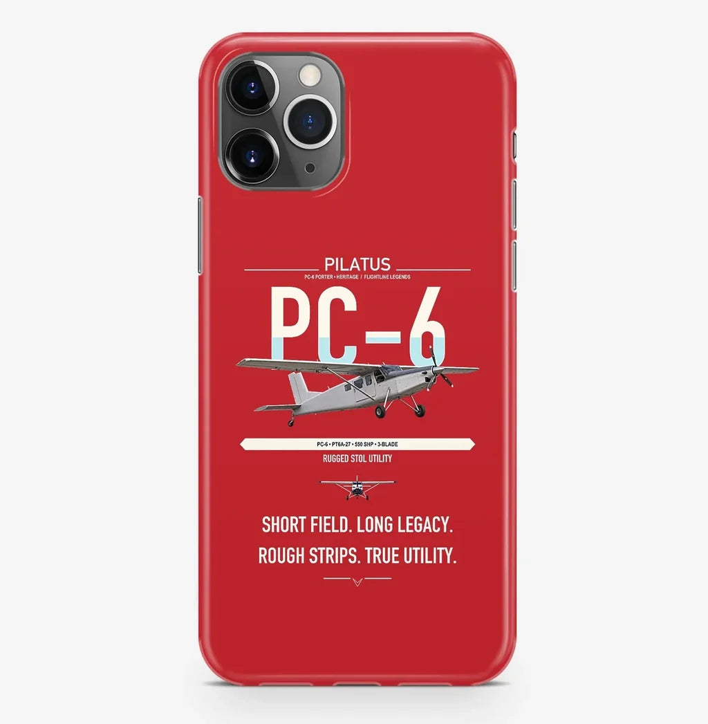 Pilatus PC-6 Porter design on red magsafe iphone case, for iPhone Pro Max