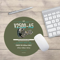 Thumbnail for V2500-A5 design on green army round mouse pad