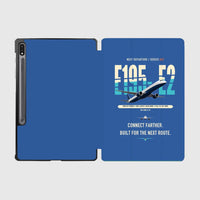Thumbnail for Embraer E195-E2 design on blue samsung tablet tablet case