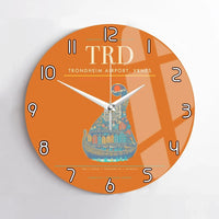 Thumbnail for Trondheim Airport Vrnes TRD Wall-Clock No-Frame - Orange
